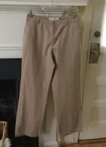 Vintage Flat Front Bootcut Wide Leg Khakis - Sz 4