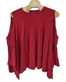 Free-est Free People Womens‎ Red Oversized Tank Top Size Small