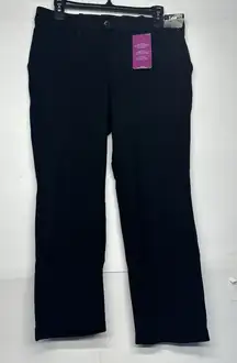 Lee Women's Size 10p Black regular fit ,straight leg,mid Rise Knit Pants