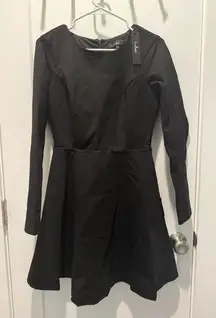 NWT Lulus Forever Chic Black Long Sleeve Dress Women’s Medium Lined Formal Dance
