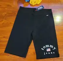 Tommy Jeans Black Biker Tights Size  Medium