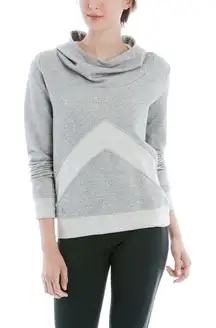 Lole Frances Funnel Neck Pullover Hoodie Sweatshirt Women’s Small Light Gray
