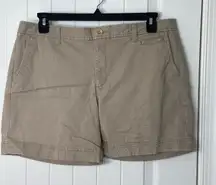 NWOT Dockers women’s tan cotton stretch khaki shorts summer spring casual 16‎