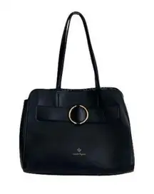 Nanette Lepore Purse Handbag McKenna Black Shouter Tote Handbag Bag