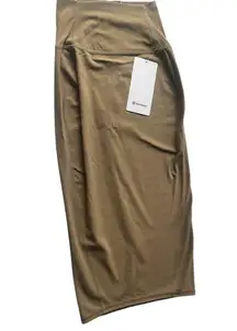 Lululemon Nulu Slim-Fit High-Rise Midi Skirt Size 2 Tan NWT