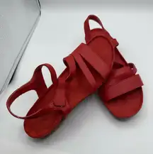 Baretraps Janus Women’s Red Leather Sandals Sz 9.5M