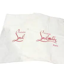 CHRISTIAN LOUBOUTIN 2 X Shoe Bag 11 1/2"‎ X 15" Drawstring Paris