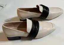 Chic Cream and Black Women's Loafers
