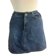 Vintage 90s  Denim Dark Wash Mini Skirt size 9