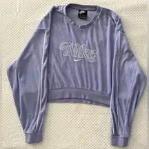 Nike Women's Lavender Cropped Hoodie