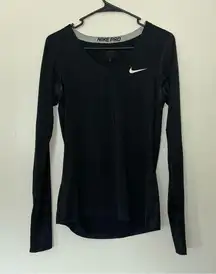 Nike Pro black Long Sleeve Fitted top