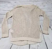 Gap  Sweater Size XS Oversize Cardigan Open Knit Long Sleeve Two Pocket Casual Women's Sweater Beige