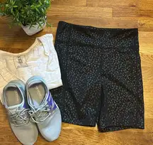 Sport Leopard Print Animal Print Black Bike Athletic Shorts Womens Large