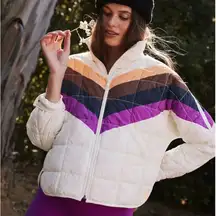 New! FP Movement by Free People X Hatch Pippa Puffer Jacket Size Medium Ivory
