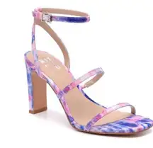 Mix No.6 Pink Purple Square Toe Aliciana Tye Dye Heels 6