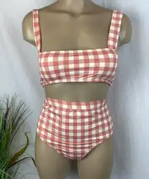 Ris-K Plaid Gingham 2 Piece Bikini Swim Suit M