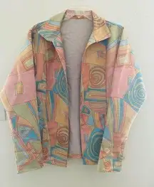 Beautiful Unbranded pattern multicolor loose fitting/freestyle jacket.