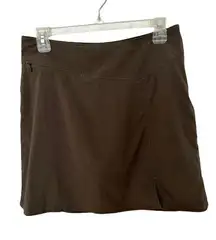 Woman's Tech Fishing/Hiking Pull On Skort/Skirt Brown, Sz 6.