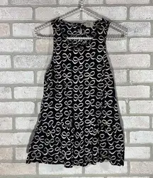 Kate Spade Dream a Little Dream Peplum PJ Black and Ribbon Print Top Size S