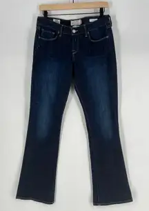 Lucky Brand Lolita Boot White Oak Dark Wash Denim Ankle Jeans Size 6