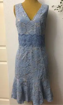 Vince Camuto Ice Blue Lace Overlay Sheath Dress