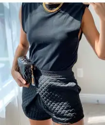 ZARA asymmetric quilted Skort