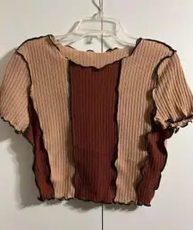 Brown Cropped Baby Tee