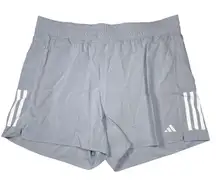 NEW Adidas Women Sz XL 4" Running Shorts Gray Active Performance Pockets