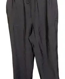 Zara Straight Leg Joggers Elastic Drawstring Waist Navy Blue‎ Women's Size Large