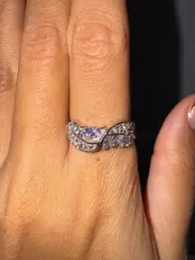 Natural‎ Tanzanite 925 Sterling Silver Ring Size 8 Jewelry