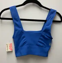 NWT Free People Movement Good Karma Square-Neck Bra, Blue | Size Small