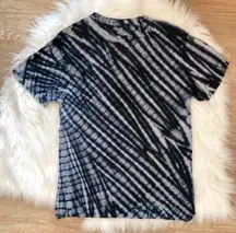 Blue And Black Tie Dye Shirt 