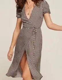 Reformation checker midi dress NWT