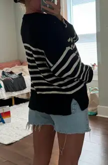 Black And White Striped Sweater