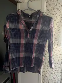 Sheer Plaid Shirt