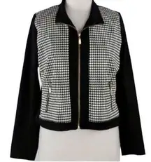 Peter Nygard Black & White Jacket (Size Medium)