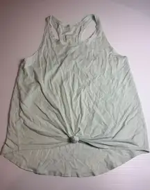 Lululemon Tank‎ Top Knot Front Racerback Sleeveless Athletic Mint Green size 8