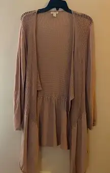 Boston Proper Tan Cardigan‎ | Small