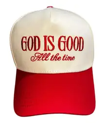 NEW “GOD IS GOOD ALL THE TIME” Embroidered Hat - Red - Snap Back