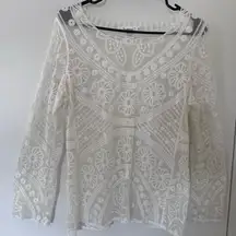 Breeze ever floral lace embroidered swim cover up