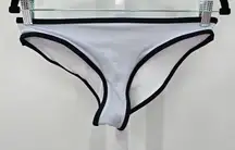 Victoria Secret Pink Active White Black Cheeky Bikini Bottoms Swim Size Medium