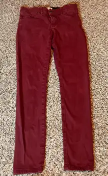 Juicy Couture Skinny Jeans Burgundy Casual Everyday Pants Size 4‎