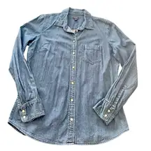 J. CREW Women 100% Cotton Long Sleeve Button-Up Denim size M