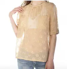 Marc Jacobs Sheer Pink with Gold Top Silk Size 6