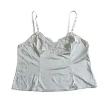 Addona Striped Lace Trimmed Adjustable cami Tank size S