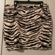 New Venus Skirt zebra stripe tan and black