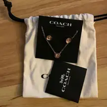 Coach, earring and necklace set