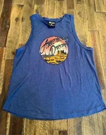 T bar x cotton on tank top size small blue