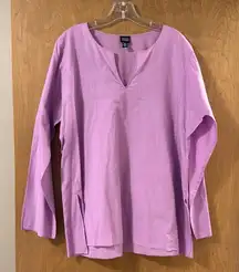 Eileen Fisher Cotton Long Sleeve Relaxed Tunic