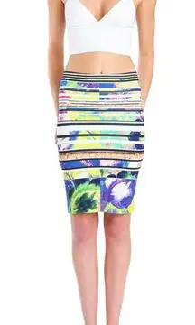 Clover Canyon ACROPOLIS GARDEN Neoprene Skirt (XS)